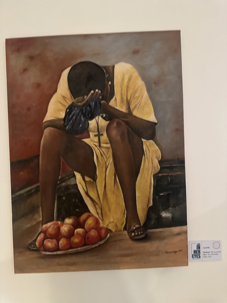 In Her Eyes: Nelly Idagba Explores Selfhood & Memory in a Stunning Debut Solo Show Hosted by the Belgian Embassy